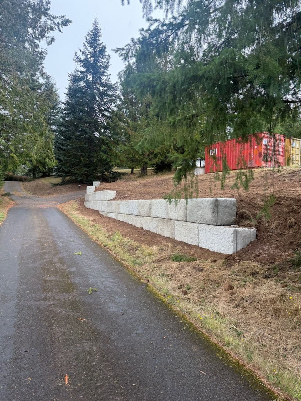 Fresh Block Retaining Wall Completed for Outdoor Beauty image